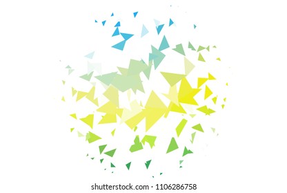 Light Blue, Yellow vector geometric simple minimalistic background, which consist of triangles on white background. Triangular pattern with gradient for your business design. 