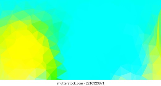 Light blue, yellow vector geometric polygonal design. Smart illustration in facet style with abstract triangles. Your design for applications.