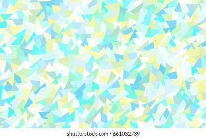 Light Blue, Yellow vector geometric simple minimalistic background, which consist of triangles on white background. Triangular pattern with gradient for your business design. 
