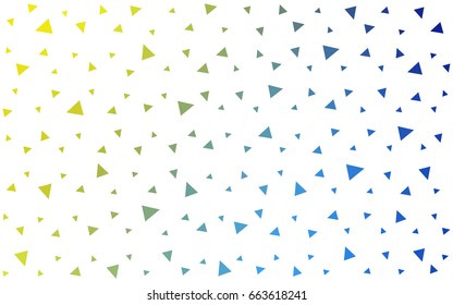 Light Blue, Yellow vector geometric simple minimalistic background, which consist of triangles on white background. Triangular pattern with gradient for your business design. 