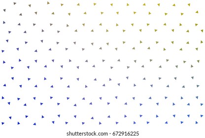 Light Blue, Yellow vector geometric simple minimalistic background, which consist of triangles on white background. Triangular pattern with gradient for your business design. 