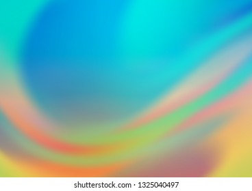 Light Blue, Yellow vector glossy abstract template. Colorful illustration in blurry style with gradient. Brand new design for your business.