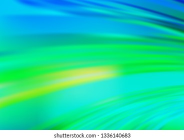 Light Blue, Yellow vector glossy abstract template. Modern geometrical abstract illustration with gradient. The elegant pattern for brand book.