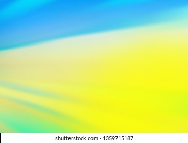 Light Blue, Yellow vector glossy bokeh pattern. Colorful illustration in blurry style with gradient. A new texture for your design.