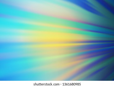 Light Blue, Yellow vector glossy abstract template. A vague abstract illustration with gradient. The best blurred design for your business.