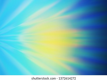 Light Blue, Yellow vector glossy abstract background. A completely new color illustration in a bokeh style. The template for backgrounds of cell phones.