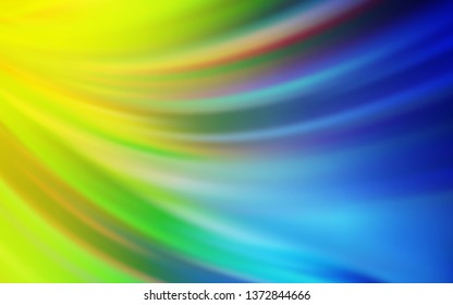 Light Blue, Yellow vector glossy abstract layout. Creative illustration in halftone style with gradient. The best blurred design for your business.