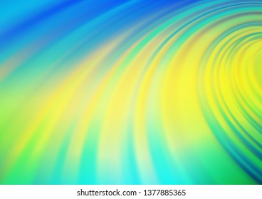Light Blue, Yellow vector glossy abstract background. Glitter abstract illustration with an elegant design. The best blurred design for your business.