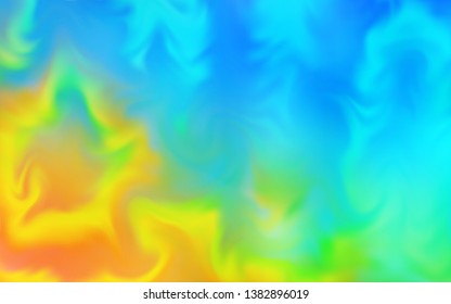Light Blue, Yellow vector glossy abstract background. New colored illustration in blur style with gradient. New way of your design.