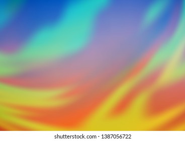 Light Blue, Yellow vector glossy abstract template. Creative illustration in halftone style with gradient. A completely new design for your business.
