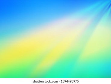 Light Blue, Yellow vector glossy abstract template. Shining colorful illustration in a Brand new style. A completely new template for your design.