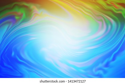 Light Blue, Yellow vector glossy abstract background. Abstract colorful illustration with gradient. New style design for your brand book.