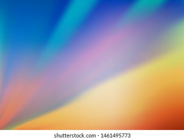 Light Blue, Yellow vector glossy abstract template. Creative illustration in halftone style with gradient. A completely new design for your business.