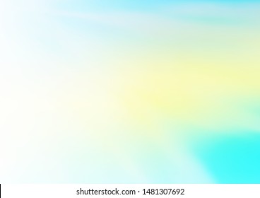 Light Blue, Yellow vector glossy bokeh pattern. Colorful illustration in blurry style with gradient. The background for your creative designs.