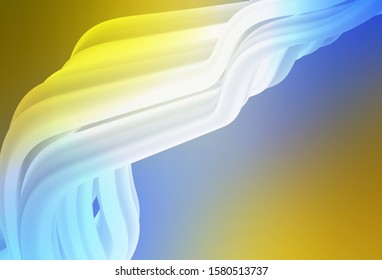 Light Blue, Yellow vector glossy abstract background. Creative illustration in halftone style with gradient. New design for your business.