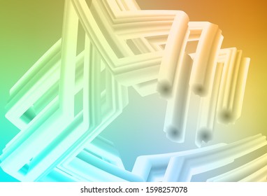 Light Blue, Yellow vector glossy abstract backdrop. A completely new colored illustration in blur style. Background for designs.