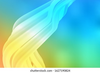 Light Blue, Yellow vector glossy abstract backdrop. Colorful abstract illustration with gradient. Smart design for your work.