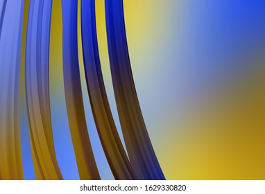 Light Blue, Yellow vector glossy abstract background. Creative illustration in halftone style with gradient. Completely new design for your business.