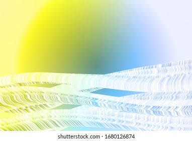 Light Blue, Yellow vector glossy abstract layout. Creative illustration in halftone style with gradient. New way of your design.
