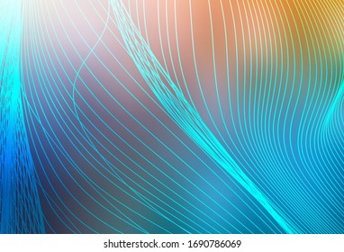 Light Blue, Yellow vector glossy abstract backdrop. An elegant bright illustration with gradient. New way of your design.