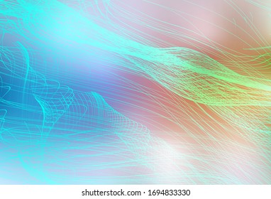Light Blue, Yellow vector glossy abstract backdrop. Abstract colorful illustration with gradient. Background for designs.