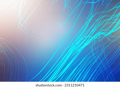 Light Blue, Yellow vector glossy abstract background. Creative illustration in halftone style with gradient. Background for designs. - Shutterstock ID 2311210471