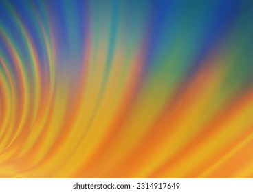 Light Blue, Yellow vector glossy abstract template. Glitter abstract illustration with an elegant design. The template can be used for your brand book.
