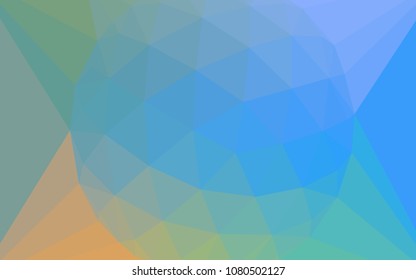 Light Blue, Yellow vector gradient triangles texture with a gem in a centre. Colorful illustration with gradient. New template for your brand book.