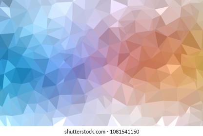 Light Blue, Yellow vector gradient triangles pattern. Elegant bright polygonal illustration with gradient. Triangular pattern for your design.