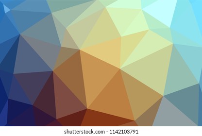 Light Blue, Yellow vector gradient triangles pattern. Glitter abstract illustration with an elegant triangles. Triangular pattern for your design.