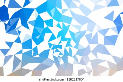 Light Blue, Yellow vector gradient triangles template. Geometric illustration in Origami style with gradient.  Template for cell phone's backgrounds.