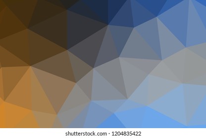 Light Blue, Yellow vector gradient triangles template. Creative illustration in halftone style with triangles. Polygonal design for your web site.