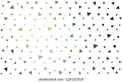 Light Blue, Yellow vector  gradient triangles template. Creative illustration in halftone style with triangles. Brand new design for your business.