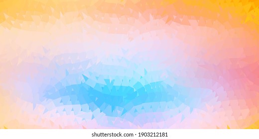Light blue, yellow vector gradient polygon wallpaper. Colorful abstract illustration with gradient triangles. Background for web designers.