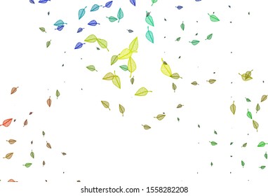 Light Blue, Yellow vector hand painted background. Modern geometrical abstract illustration with leaves. New template for your business design.