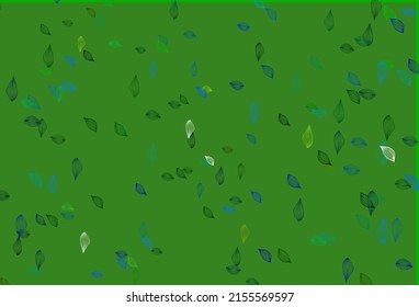 Azul claro, patrón pintado a mano con vector amarillo. Ilustración colorida abstracta con hojas en estilo doodle. Nueva plantilla para tu libro de marcas.