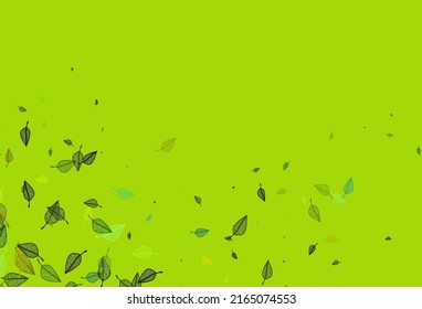 Light Blue, Yellow vector hand painted template. Glitter abstract illustration with leaves. Hand painted design for wrapping, wallpaper.