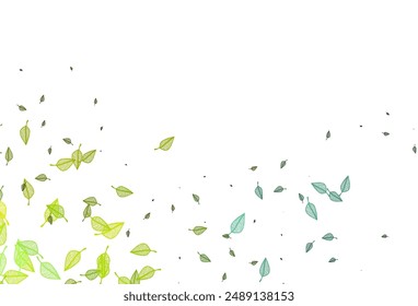Light Blue, Yellow vector hand painted template. Glitter abstract illustration with leaves. Hand painted design for wrapping, wallpaper.