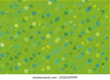 Light Blue, Yellow vector hand painted template. Modern geometrical abstract illustration with leaves. Brand new style for your business design.