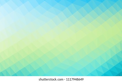 Light Blue, Yellow vector hexagon mosaic cover. A completely new color illustration in a vague style. The template can be used as a background for cell phones.