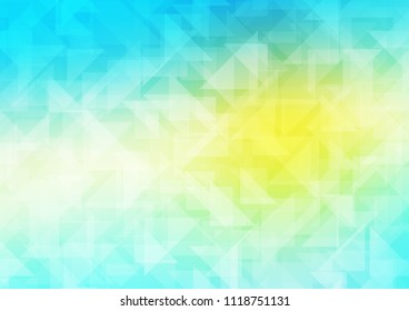 Light Blue, Yellow vector hexagon mosaic cover. Colorful illustration in abstract style with gradient. A completely new template for your business design.