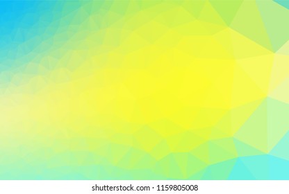 Light Blue, Yellow vector hexagon mosaic texture. Creative geometric illustration in Origami style with gradient. The completely new template can be used for your brand book.