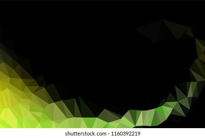 Light Blue, Yellow vector hexagon mosaic template. Triangular geometric sample with gradient.  A completely new template for your business design.