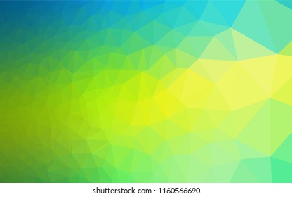 Light Blue, Yellow vector hexagon mosaic texture. A vague abstract illustration with gradient. The template can be used as a background for cell phones.