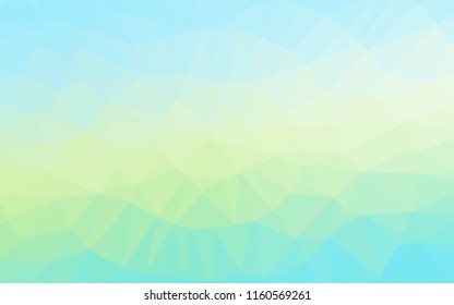 Light Blue, Yellow vector hexagon mosaic cover. Shining illustration, which consist of triangles. The completely new template can be used for your brand book.