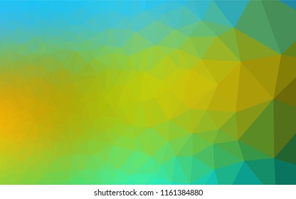 Light Blue, Yellow vector hexagon mosaic cover. A vague abstract illustration with gradient. A completely new design for your business.