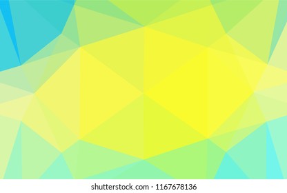 Light Blue, Yellow vector hexagon mosaic texture. Colorful illustration in abstract style with gradient. A new texture for your design.