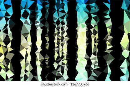 Light Blue, Yellow vector hexagon mosaic texture. A vague abstract illustration with gradient. A completely new template for your business design.