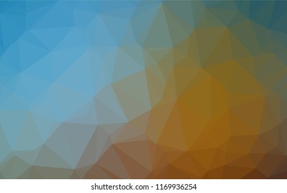 Light Blue, Yellow vector hexagon mosaic template. A vague abstract illustration with gradient. The elegant pattern can be used as part of a brand book.