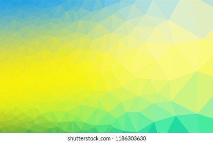Light Blue, Yellow vector hexagon mosaic template. Shining colored illustration in a Brand new style. Brand new design for your business.